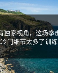 九游体育独家视角，这场拳击金腰带争夺战冷门细节太多了训练场风波
