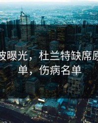 训练风波曝光，杜兰特缺席原因不简单，伤病名单