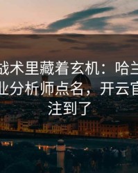奥运会战术里藏着玄机：哈兰德的动作被专业分析师点名，开云官网也关注到了