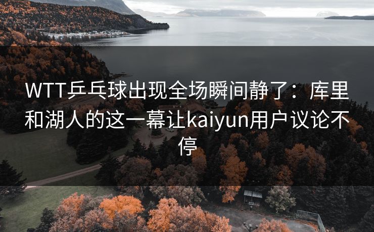 WTT乒乓球出现全场瞬间静了：库里和湖人的这一幕让kaiyun用户议论不停